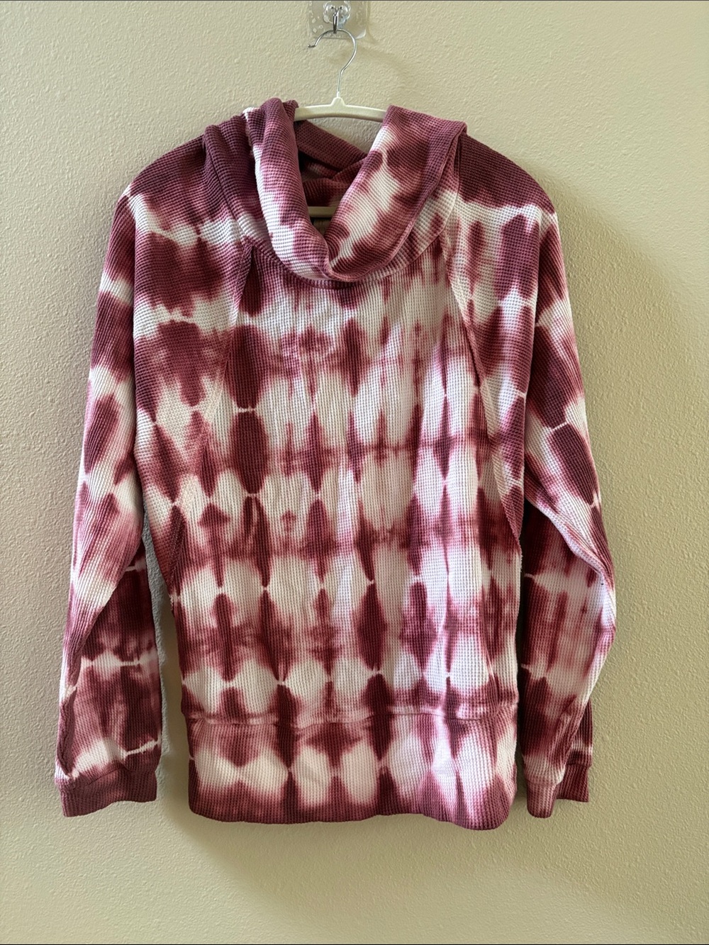 Anthropologie Pilcro Tie-Dye Cowl Neck Women's Sweater - Berry White